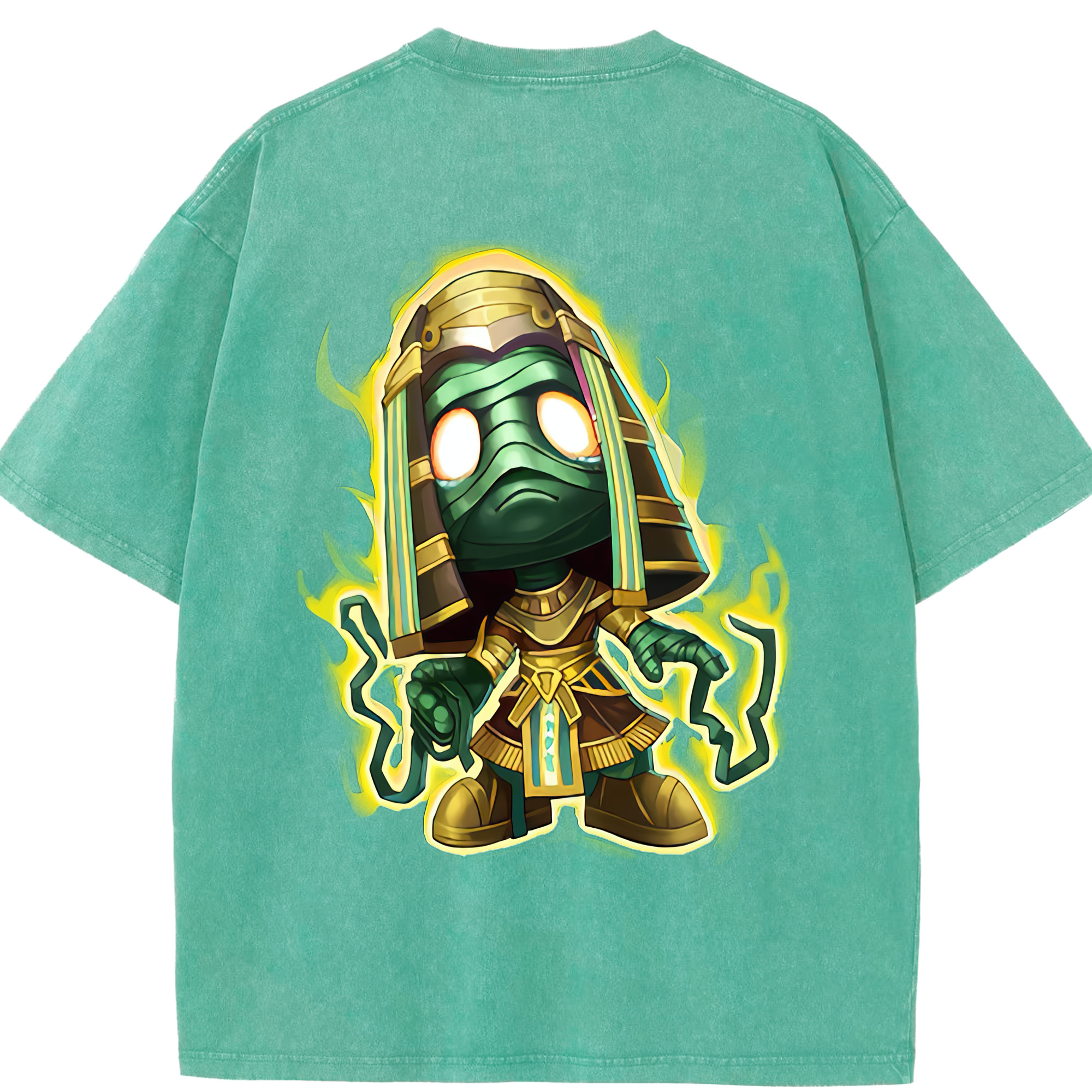 （画像用） リーグ・オブ・レジェンド League of Legends LOL 綿100% ヴィンテージ風 半袖Tシャツ（背面プリント）